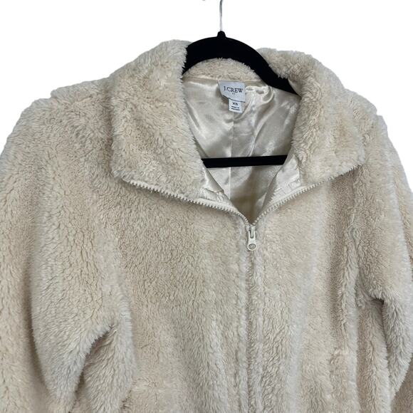 J. Crew Sherpa Jacket Cream XS - Picture 2 of 5